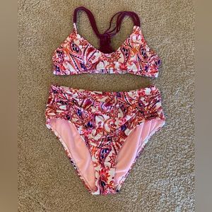 Daniel Cremieux High-Waisted Paisley Bikini